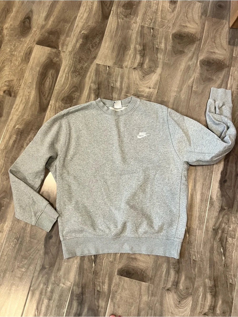 Nike Gray Crewneck Sweatshirt with White Logo